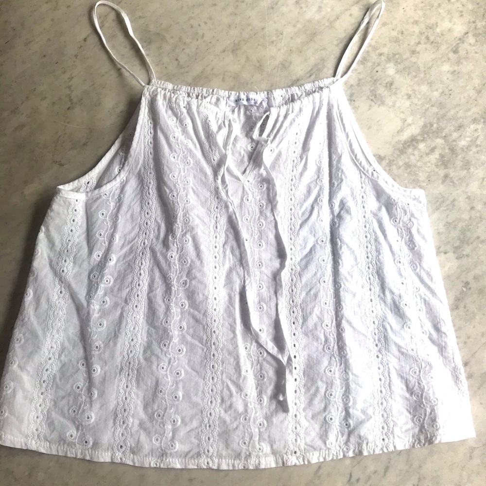 White Eyelet top